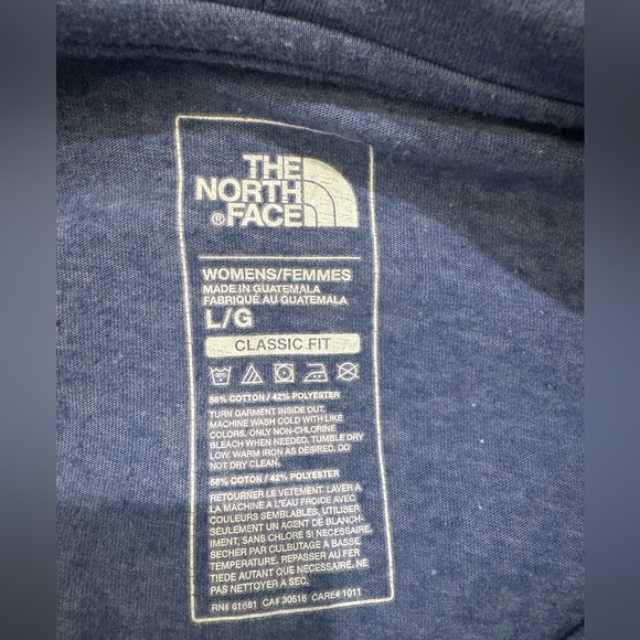 North Face Hoodie Women's large Lightweight Cotton Blend Classic Fit Full Zip - Picture 4 of 6